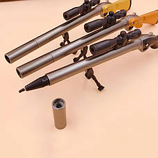 Гелеві ручки у вигляді снайперської гвинтівки RESTEQ — набір 3 шт, оригінальні чорні ручки для письма, фото 3