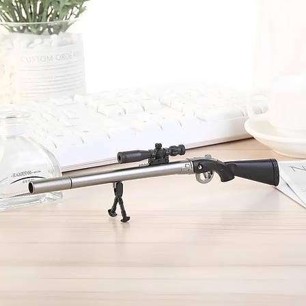 Гелеві ручки у вигляді снайперської гвинтівки RESTEQ — набір 3 шт, оригінальні чорні ручки для письма, фото 1