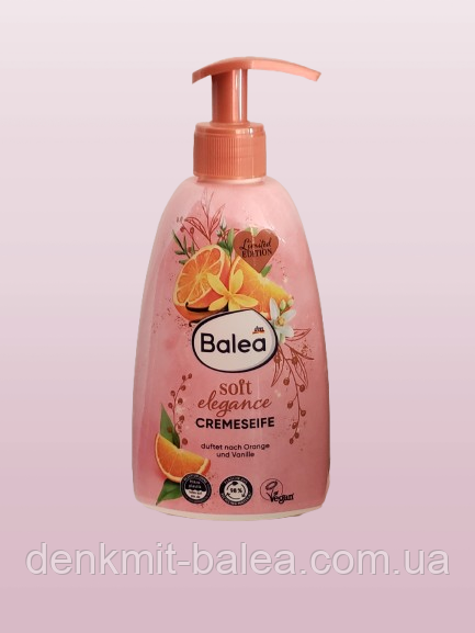 Рідке мило Апельсин і Ваніль Balea Soft Elegance 500 мл, фото 1