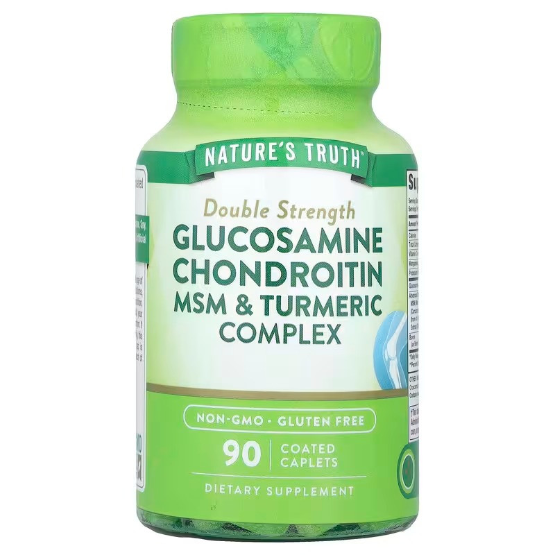 Глюкозамін, хондроїтин, МСМ та куркума, Glucosamine Chondroitin MSM & Turmeric Complex, Nature's Truth, комплекс, подвійна сила,, фото 1