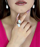 💍 Срібна каблучка з перламутром — елегантність у кожному русі 🤍, фото 3