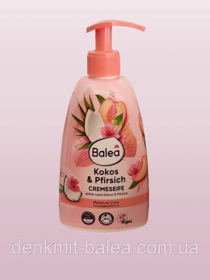 Рідке мило з ароматом фруктів Balea Pfirsich & Cocos Cremeseife 500 мл., фото 1