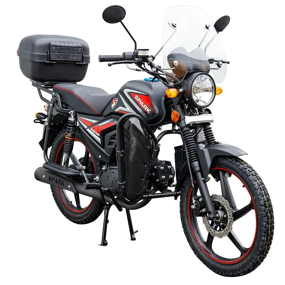 Мотоцикл Spark SP125C-2AMW (заводське паковання) Без кофра (Чорний)