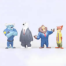 Набір фігурок Зверополіс RESTEQ 12 шт — іграшки з мультфільму Zootopia, ігрові фігурки героїв для дітей, фото 3