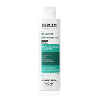 Шампунь себорегулюючий Vichy Dercos Oil Correct Oily Scalp & Hair для жирного волосся та шкіри голови, 200 мл
