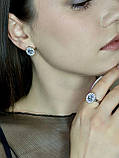 💎 Срібний комплект прикрас із кубічним цирконієм, покритий родієм — класика, яка завжди в моді ✨, фото 4