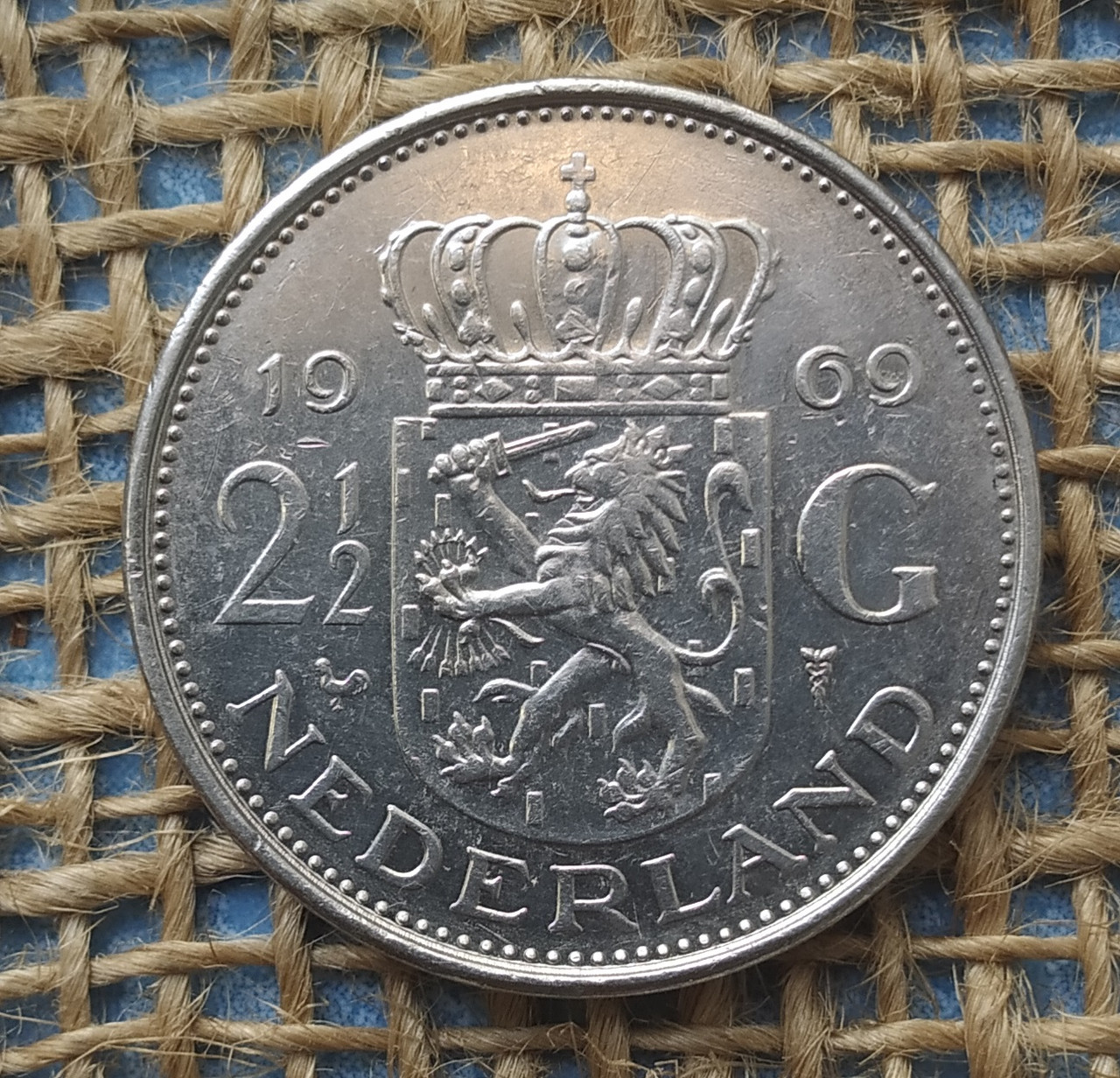 2½ гульдена 1969 року. Нiдерланди, фото 1