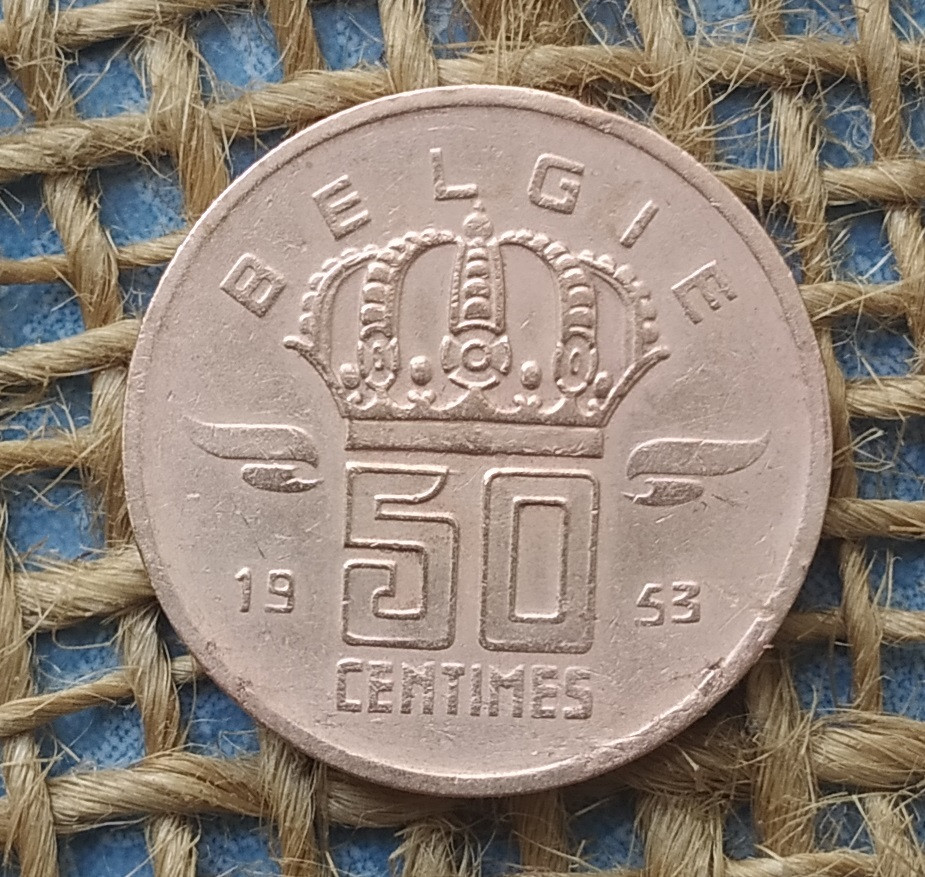 50 сантимiв 1953 року. Бельгiя