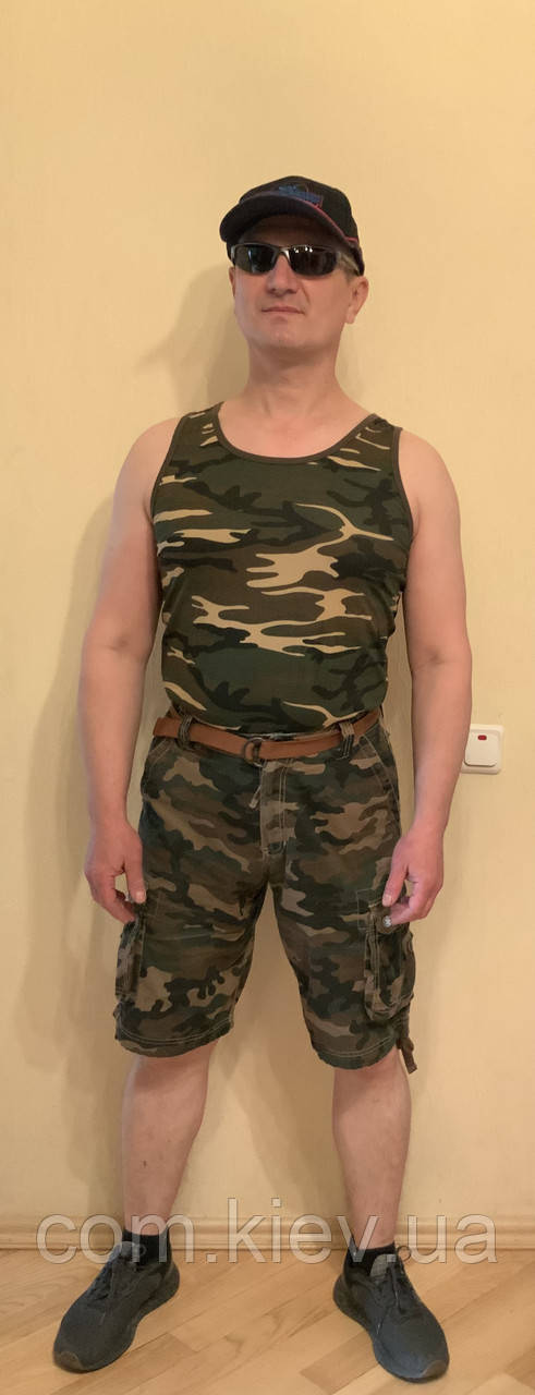 Майка Mil-Tec камуфляж Woodland, бавовна 100%, фото 1