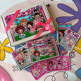 Подарунковий бокс Альбом будинок Тока Бока рожеве драже