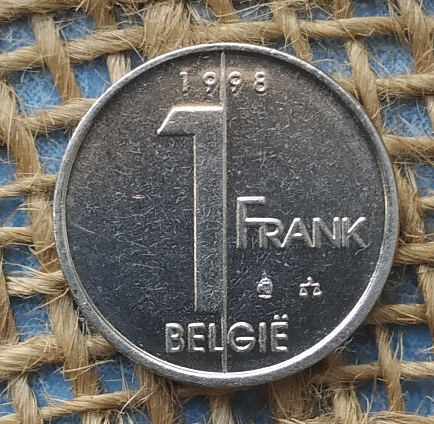 1 франк 1998 року. Бельгiя
