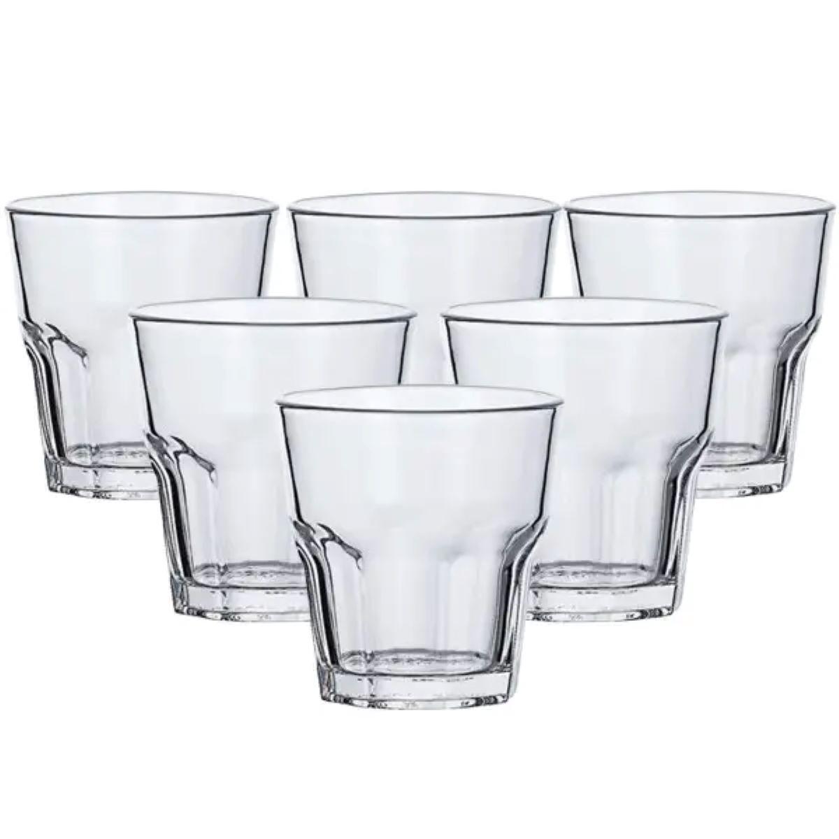Склянки набір з 6 штук по 250 мл з товстим дном прозорий HP555, фото 1