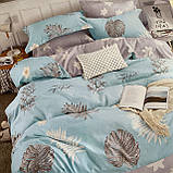 Сімейний комплект постільної білизни з простирадлом на резинцы з фланелі, дві підковдри, фото 3