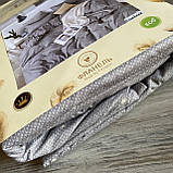 Євро комплект постільної білизни 180*200+20см з простирадлом на гумці Постільна білизна з фланелі євро розмір, фото 2