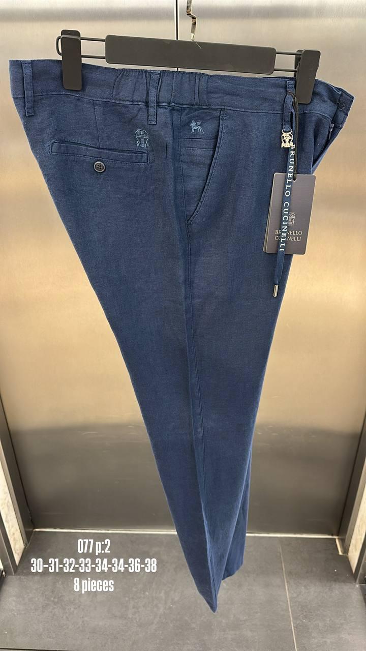 Чоловічі штани BRUNELLO CUCINELLI CK9689 сині штани 30, 31, фото 1