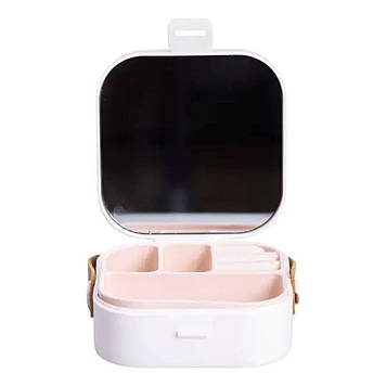 Скринька для прикрас 9×9×3.8 см міні органайзер для ювелірних виробів HP-5-27W