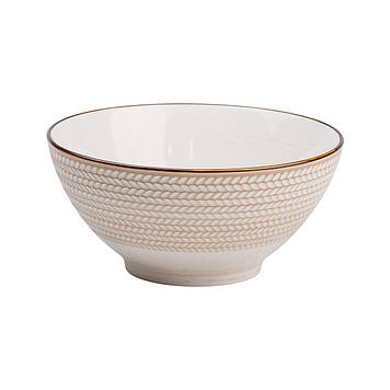 Тарілка глибока кругла порцелянова 20.5 см біла HP23385