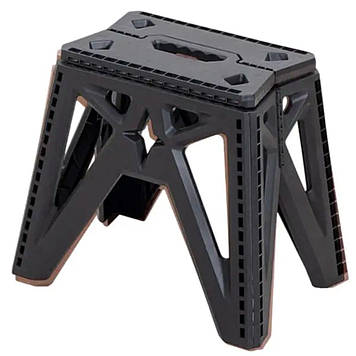 Пластикова складна стілецька туристична похідна розкладний стілець для кемпінгу Чорний SJ-0102B