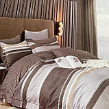 Євро комплект постільної білизни 180*200+20см з простирадлом на гумці Постільна білизна з фланелі євро розмір, фото 4