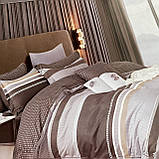 Євро комплект постільної білизни 180*200+20см з простирадлом на гумці Постільна білизна з фланелі євро розмір, фото 2