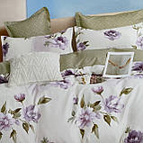 Євро комплект постільної білизни 180*200+20см з простирадлом на гумці Постільна білизна з фланелі євро розмір, фото 4