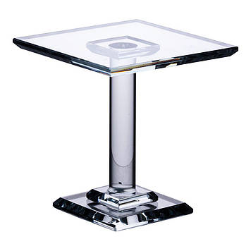 Тортівниця скляна на ніжці 12×12×13 см кругла стійка для торта, капкейків HP-4-70S