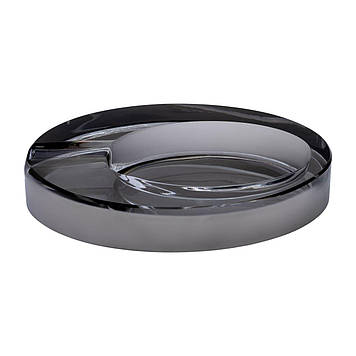 Скляна попільничка для сигарет 13х7.5х2.5 см попільничка декоративна настільна Сіра HP-4-135