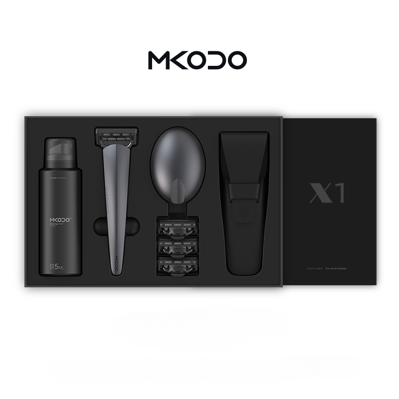 Набір для гоління Mkodo X1 Razor чоловіча бритва на магнітній підставці зі змінними касетами