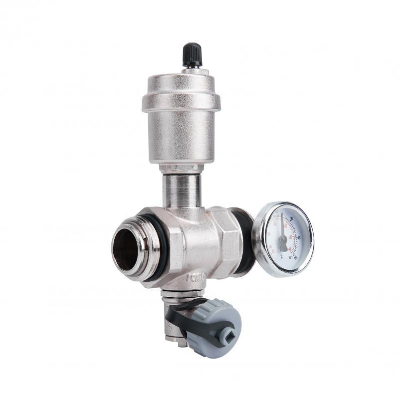 Зливна група Icma 1" з відвідувачем повітря і термометром No205, фото 1