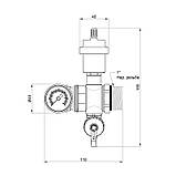 Зливна група Icma 1" з відвідувачем повітря і термометром No205, фото 2