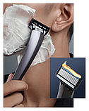 Набір для гоління Mkodo X1 Razor чоловіча бритва на магнітній підставці зі змінними касетами, фото 7