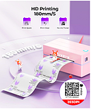 MUNBYN Рожевий130B Bluetooth термопринтер етикеток і наклейок, фото 4