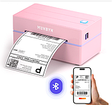 MUNBYN Рожевий130B Bluetooth термопринтер етикеток і наклейок, фото 6