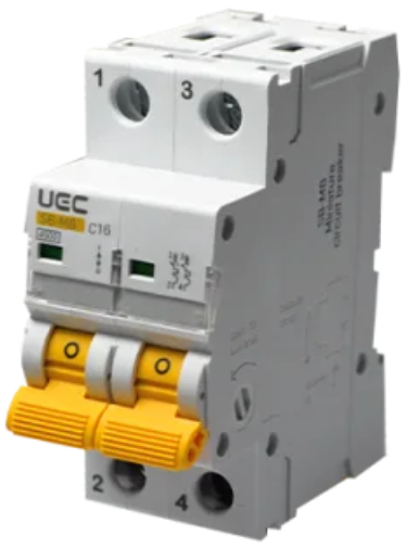Вимикач автоматичний SB-M8 2Р 16А 4,5кА тип C, фото 1