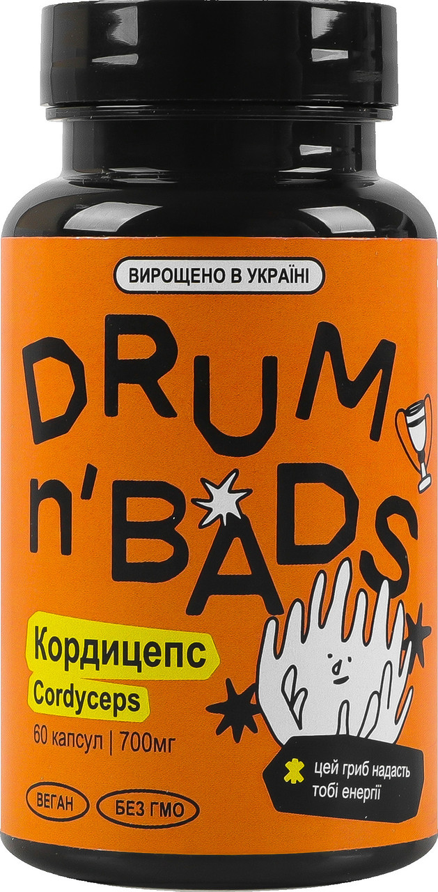 Drum'n'bads Cordyceps / Кордицепс для енергії та витривалості 700 мг 60 капсул