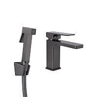Змішувач для раковини Qtap Gemini (з гігієнічним душем) QTGEM272GMB45692 Gunmetal Black PVD