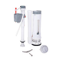 Qtap HY4(Kolibri) комплект арматури для бачка унітаза-моноблок з подвійною круглою кнопкою змиву та клапаном нижнього подавання води, 3/6L