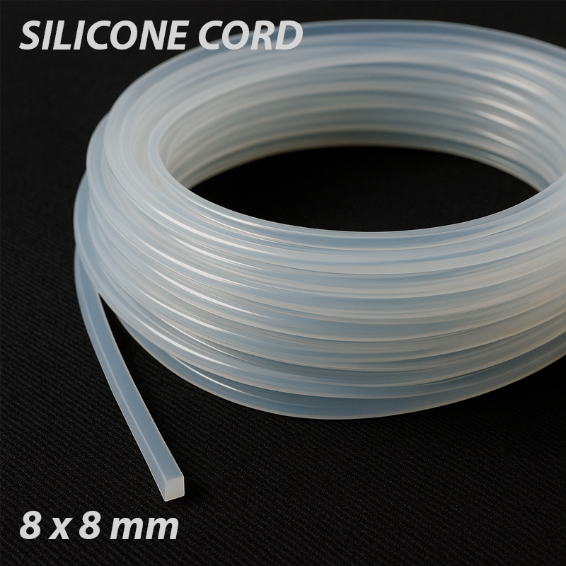 Шнур силіконовий квадратного перетину 8х8 мм, фото 1