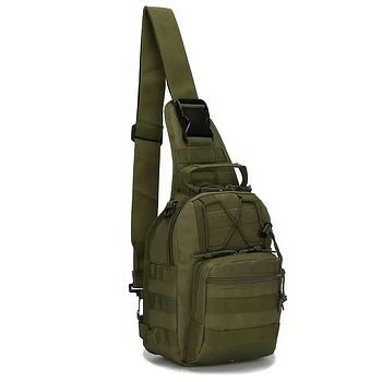 Тактична чоловіча сумка-барсетка через плече на 6 літрів 28х18х13 см/однолямковий рюкзак