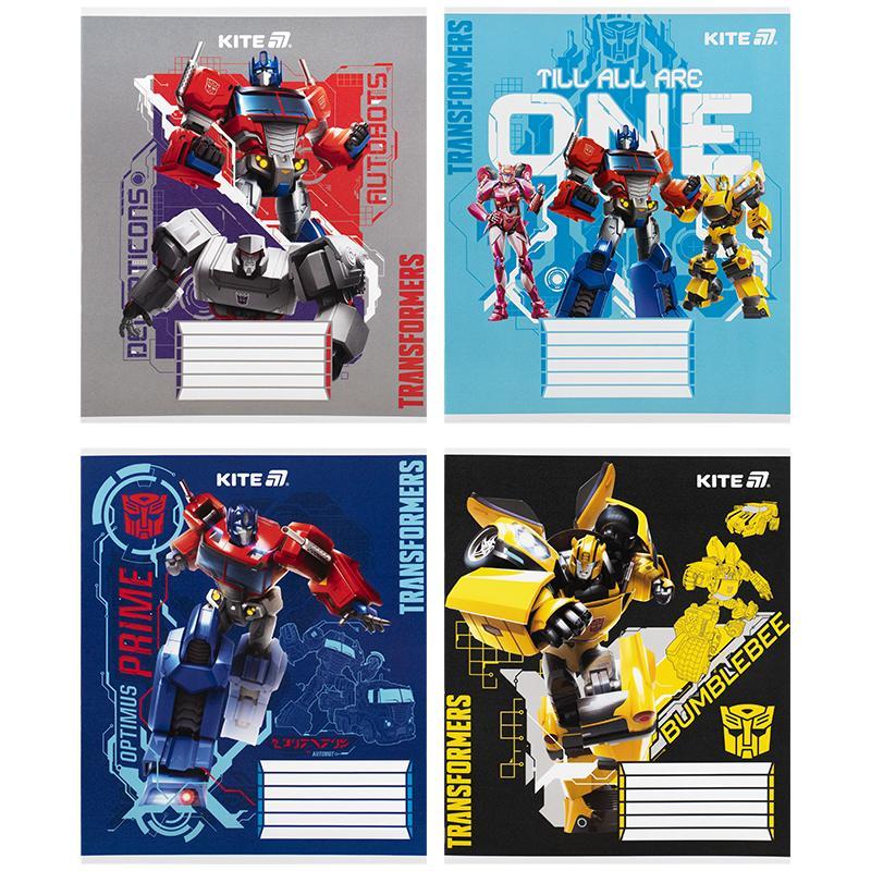 Зошит шкільний 12 аркушів коса лінія Kite Transformers TF25-235, 71738, фото 1