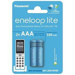 Акумулятори Panasonic Eneloop Lite AAA/HR03 NI-MH 550 mAh BL 2 шт.