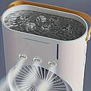 Вентилятор 3 в 1 USB з розпилювачем, автоповоротом і LED-підсвіткою Air Double-ended Spray Fan, фото 4