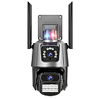 Вулична охоронна WIFI камера відеоспостереження Dual Lens 8MP / Поворотна камера спостереження з бузком, фото 9
