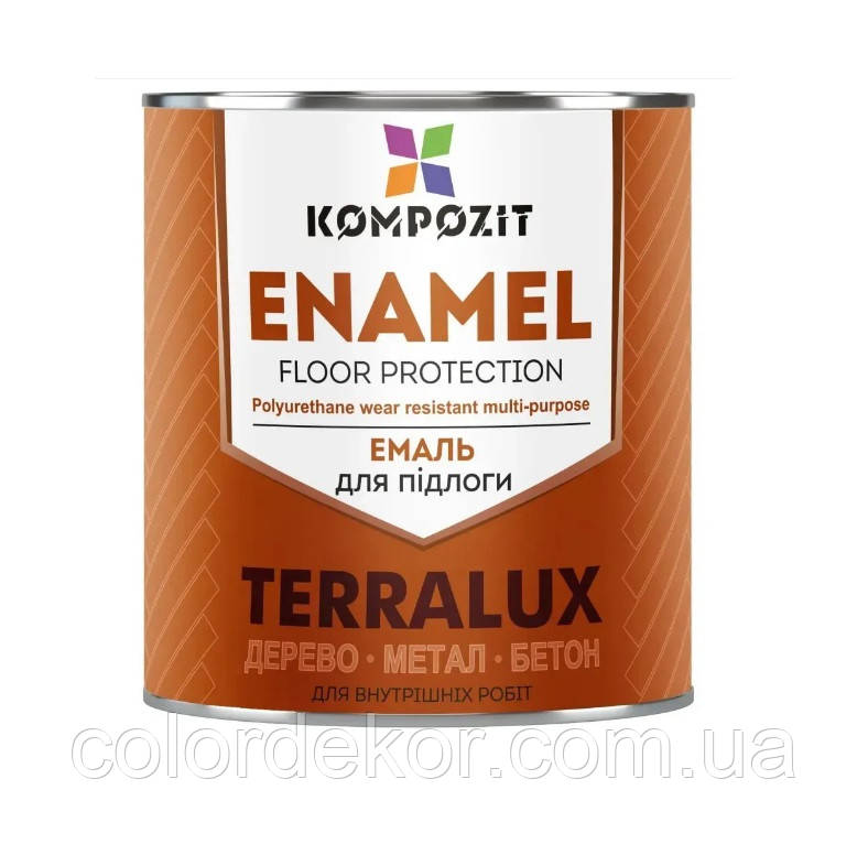 Емаль для підлоги Kompozit TERRALUX (жовто-коричнева) 2,8 кг
