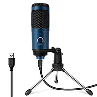 Конденсаторний мікрофон Ytom TikTok DM-18 для стріма на підставці USB Синій