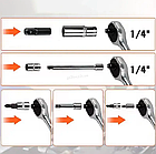 Набір інструментів у кейсі (53 предмети)/Набір головок із тріскачкою/ Автоінструмент, фото 6