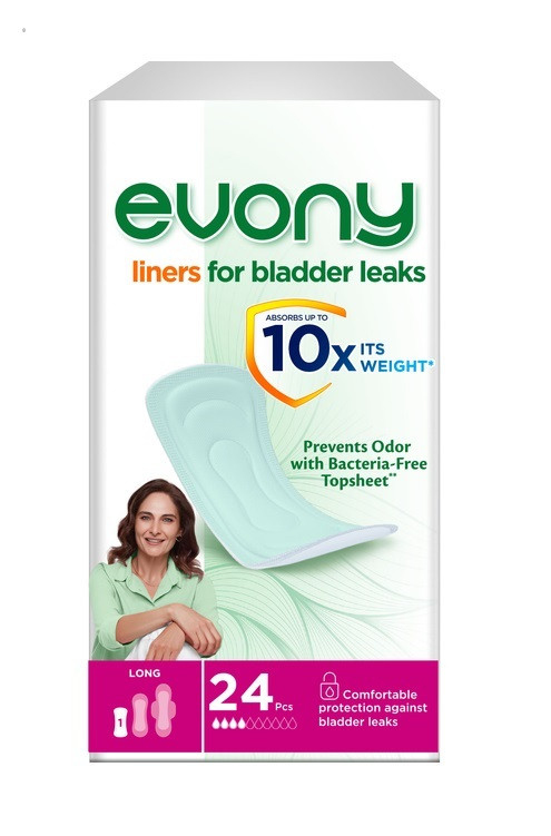 Урологічні прокладки для жінок Evony Long 4 краплі 24 шт, фото 1