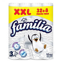 Папiр туалетний Familia 3-х шаровий 32+8 х 130 відривів