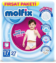 Підгузники-трусики Molfix Pants 7 (19+) Extra Large 27 шт