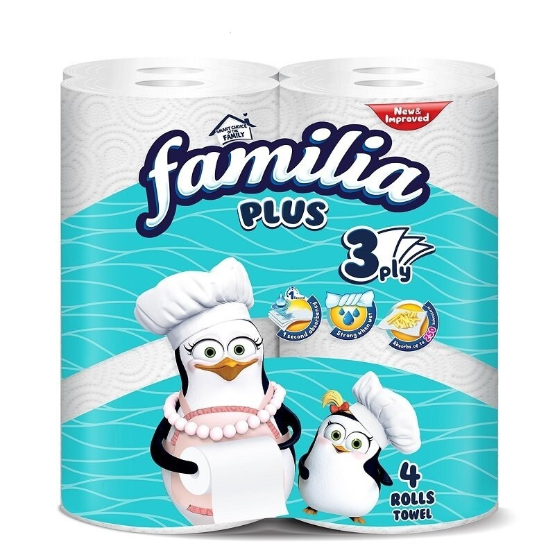 Рушники кухоннi Familia 3-х шарові 4х85 відривів